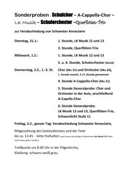 Schulchor – A-Cappella-Chor – Schulorchester