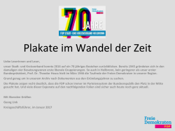 Plakate im Wandel der Zeit - FDP Stadtverband Heilbronn