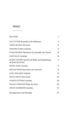 Inhaltsverzeichnis