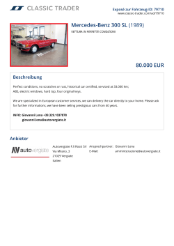 Mercedes-Benz 300 SL (1989) 80.000 EUR
