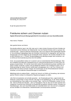 Digitalisierung - Economiesuisse