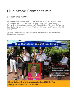 Blue Stone Stompers mit Inge Hilbers