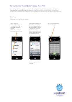 Konfiguration des Mobile Clients für Digital Phone PRO