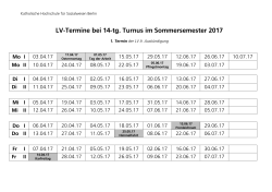 LV-Termine bei 14-tg. Turnus im Sommersemester 2017