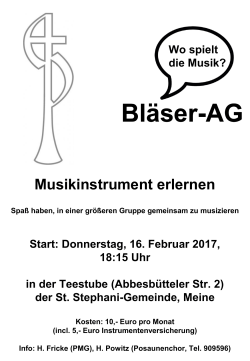 Flyer Musik AG PMG original