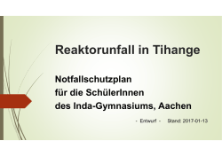 Informationen zum Notfallkonzept - Inda