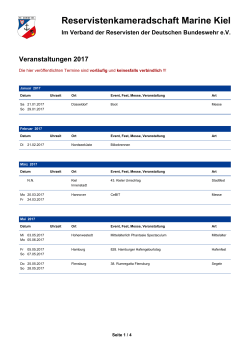 Veranstaltungen 2017 - Kiel