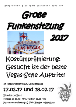Gro&szlig;e Funkensitzung der Burgfunken Blau