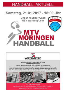 Hallenheft 21.01.17 (vs. Warberg)