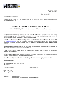 Einladung und Traktandenliste