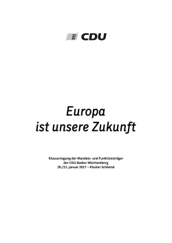 Europa ist unsere Zukunft - CDU Baden