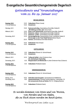 Die Termine f&uuml;r die aktuelle Woche finden Sie hier (PDF 140 KB)