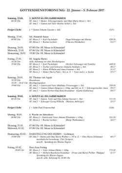 Gottesdienstordnung KW 04-05 - Pfarre Henndorf am Wallersee