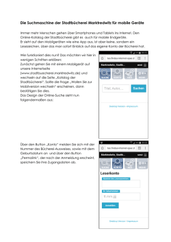 Die Suchmaschine der Stadtb&uuml;cherei Marktredwitz f&uuml;r mobile Ger&auml;te
