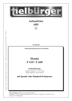 Anbaufraesen-Einachser, Tielbürger, Ersatzteil, Ersatzteilzeichnung