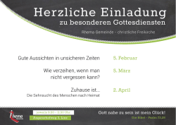 Herzliche Einladung