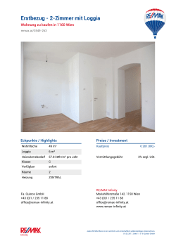 Wien | Erstbezug - 2-Zimmer mit Loggia | Immobilie 3549