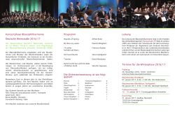Konzertphase Bläserphilharmonie Deutsche Weinstraße 2016/17