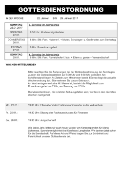 Gottesdienstordnung v. 22.