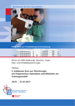 Infos auf einen Blick - der Flyer zum Kurs