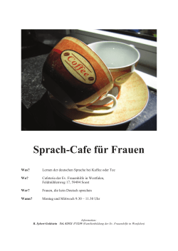 Sprach-Cafe ueür Frauen