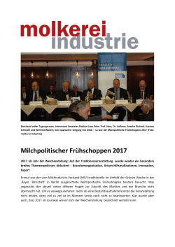 Milchpolitischer Frühschoppen 2017 - Milchindustrie