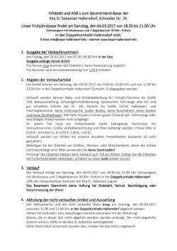 Infoblatt - Basar