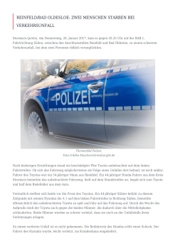 Reinfeld/Bad Oldesloe: Zwei Menschen starben