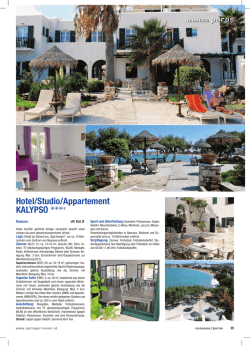 Hotel/Studio/Appartement KALYPSO 111+