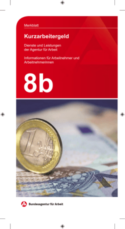 Merkblatt 8b &ndash; Kurzarbeitergeld
