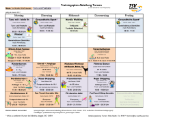 Trainingsplan - TSV Warthausen