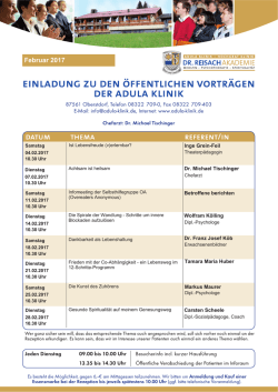 Februar 2017 - Dr. Reisach Kliniken