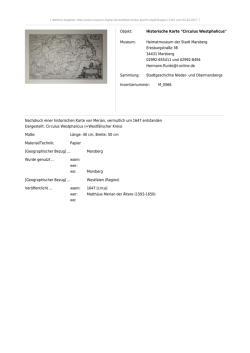 Historische Karte "Circulus Westphalicus" - Museum