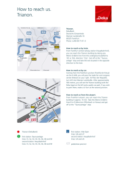 How to reach us. Trianon.