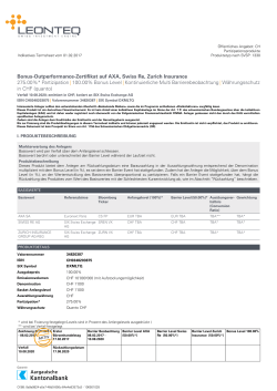 Bonus-Outperformance-Zertifikat auf AXA, Swiss Re