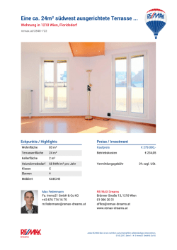 Eine ca. 24m&sup2; s&uuml;dwest ausgerichtete Terrasse mitten in