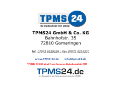 OE-R Abdeckungsliste TPMS24 nach Sensoren