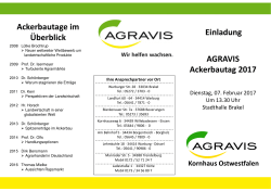 Ackerbautag 2017 - AGRAVIS Kornhaus Ostwestfalen GmbH