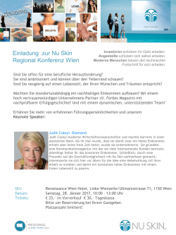 Einladung zur Nu Skin Regional Konferenz Wien
