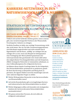 Karriere-Netzwerke in den Naturwissenschaften und Medizin am