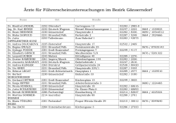 Ärzte für Führerscheinuntersuchungen im Bezirk Gänserndorf