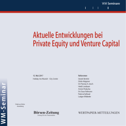 Aktuelle Entwicklungen bei Private Equity und