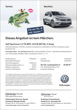 Dieses Angebot ist kein Märchen.