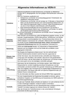 Informationen zur Durchf&uuml;hrung