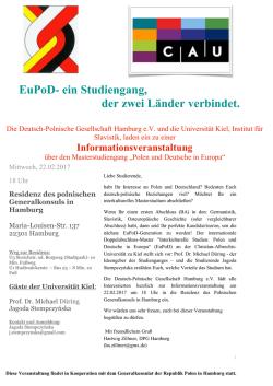 HH Konsulat - Interkulturelle Studien: Polen und Deutsche in