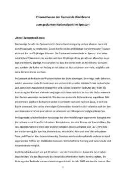 Informationen zum geplanten Nationalpark