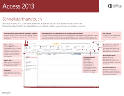 Schnellstarthandbuch Access 2013 - office