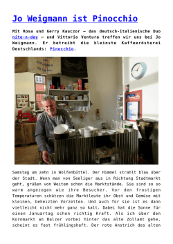 Jo Weigmann ist Pinocchio