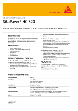 SikaPaver HC-320 - Sika Deutschland
