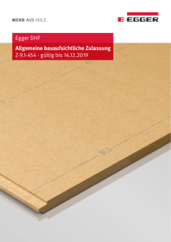 Egger DHF Allgemeine bauaufsichtliche Zulassung Z-9.1